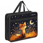 Папка на молнии с ручками BRAUBERG А4, 1 отделение, пластик, 80 мм, 'Dreaming fox', 274494