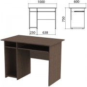 Стол компьютерный 'Канц', 1000х600х750 мм, с тумбой, цвет венге (КОМПЛЕКТ)