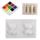 Набор для изготовления игрушки из глины 'Игрушечный мишка', глина, формы, краски, LORI, Пз/Гл-002