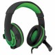 Наушники с микрофоном (гарнитура) DEFENDER Warhead G-300,проводные, 2,5 м, с оголовьем, черные с зеленым, 64128