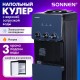 Кулер для воды SONNEN FSE-03RTi, напольный, НАГРЕВ/ОХЛАЖДЕНИЕ ЭЛЕКТРОННОЕ, шкафчик, 3 крана, титановый синий, 455746
