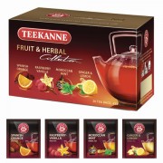 Чай TEEKANNE (Тиканне) 'Fruit tea collection', фруктовое ассорти 4 вкуса, 20 пакетиков, Германия, 45622