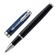 Ручка-роллер PARKER 'IM Blue Origin CT', корпус черный матовый, хромированные детали, черная, 2073477