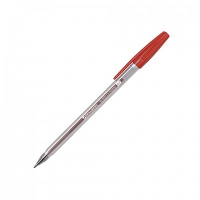 Ручка шариковая BRAUBERG M-500 CLASSIC, КРАСНАЯ, корпус прозрачный, узел 0,7 мм, линия письма 0,35 мм, 143446