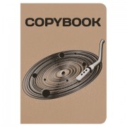 Тетрадь 60 л. в клетку обложка КРАФТ, бежевая бумага 70 г/м2, сшивка, В5 (179х250 мм), ВИНИЛ, BRAUBERG, 403808