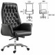 Кресло офисное BRABIX PREMIUM 'Legacy EX-750', синхромеханизм, алюминий, экокожа, черное, 532492