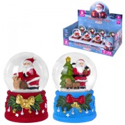 Снежный шар 'Дед Мороз' диаметр 65 мм, полистоун/стекло, 2 дизайна ассорти, ЗОЛОТАЯ СКАЗКА, 592598