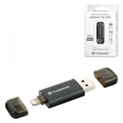 Флеш-диск 64 GB, TRANSCEND JetDrive Go 300, USB 3.1, черный, подключение к IPhone (iPad), TS64GJDG300, TS64GJDG300K