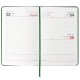 Ежедневник датированный 2021 А5 (138х213 мм) BRAUBERG 'Select', балакрон, зеленый, 111397