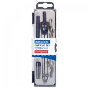 Готовальня BRAUBERG 'Student Oxford', 5 предметов: циркуль 140 мм, 2 вставки, держатель, грифель, 210337