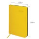 Ежедневник датированный 2026 А5 138x213 мм, BRAUBERG 'Stylish', под кожу, гибкий, желтый, 117101