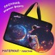 Папка на молнии с ручками ЮНЛАНДИЯ А4, 1 отделение, пластик, 80 мм, 'Space explorer', 273365