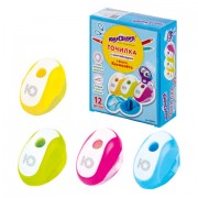 Точилка ЮНЛАНДИЯ 'Космолет', с контейнером, пластиковая, корпус ассорти, 228441