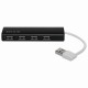 Хаб BELKIN Slim, USB 2.0, 4 порта, кабель 0,12 м, черный, F4U042bt