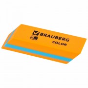 Ластик BRAUBERG 'Color', 55х15х13 мм, прямоугольный, скошенный, яркие цвета ассорти, 272671