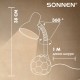 Настольная лампа / светильник SONNEN OU-503, на подставке, цоколь Е27, 'Мяч', белый, 236675