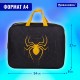 Папка на молнии с ручками BRAUBERG А4, 1 отделение, полиэстер, 80 мм, 'Venomous spider', 271485