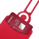 Бейдж вертикальный для пропуска и ID-карт, СИЛИКОНОВЫЙ, 85х54 мм, шнурок 42 см, красный, BRAUBERG, 238903