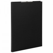 Папка-планшет STAFF 'EVERYDAY', А4 (230х314 мм), с прижимом и крышкой, картон/бумвинил, РОССИЯ, черная, 229053