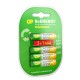 Батарейки аккумуляторные GP ReEnergy Ni-Mh КОМПЛЕКТ 4 шт. (ПРОМО 3+1), ААА (HR03), 950 mAh, 100AAAHC3/1RGY