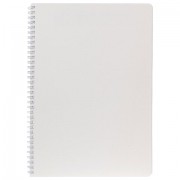 Тетрадь А4 96 л., HATBER, гребень, клетка, Soft-touch ламинация, SoloMatte 'Арктический белый', 092878, 96Т4лВ1гр