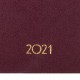Еженедельник датированный 2021 МАЛЫЙ ФОРМАТ (95х155 мм) А6, BRAUBERG 'Select', балакрон,красный, 111564