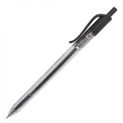 Ручка шариковая масляная автоматическая BRAUBERG 'Extra Glide R', ЧЕРНАЯ, узел 0,7 мм, линия письма 0,35 мм, 142933