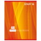 Тетрадь А5, 48 л., STAFF, скоба, клетка, офсет №2 ЭКОНОМ, обложка картон, 'ОДИН ЦВЕТ' (линии), 402781