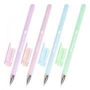 Ручка шариковая BRAUBERG 'SOFT PASTEL', СИНЯЯ, корпус ассорти, узел 0,7 мм, линия 0,35 мм, 144397