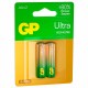 Батарейки КОМПЛЕКТ 2 шт, GP Ultra G-Tech, AA (LR6,15А), алкалиновые, пальчиковые, 15A, 15AUA21-2CRSBC2