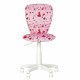 Кресло детское 'POLLY GTS white' без подлокотников, розовое с рисунком