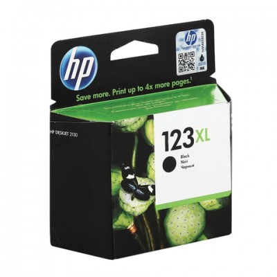 Картридж струйный HP (F6V19AE) Deskjet 2130, №123XL, чёрный, увеличенной ёмкости, оригинальный, ресурс 480 стр.