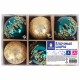 Шары ёлочные 6 шт., 6 см, 'Powder Blue', бирюзовый/золото, пластик, ЗОЛОТАЯ СКАЗКА, 592178