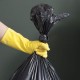 Мешки строительные для мусора 240 л, СУПЕРПЛОТНЫЕ, черные, в рулоне 10 шт., ПВД, 45 мкм, YORK, 090920