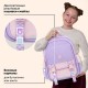 Рюкзак BRAUBERG SNAP, 2 отделения, 3 кармана, 'Нежная сирень', 39х28х16 см, 272068