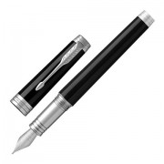 Ручка перьевая PARKER 'Premier Black Lacquer PT', корпус черный, палладиевые детали, черная, 1931413