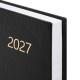 Ежедневник датированный 2027 145х215мм, А5, STAFF, обложка бумвинил, черный, 117817