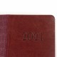 Ежедневник датированный 2021 А5 (138х213 мм) BRAUBERG 'Cayman', кожзам, коричневый, 111406
