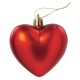 Украшения елочные ЗОЛОТАЯ СКАЗКА 'Сердца', НАБОР 3 шт., пластик, 7 см, цвет красный, 590900