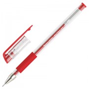 Ручка гелевая с грипом BRAUBERG 'EXTRA GT NEEDLE', КРАСНАЯ, игольчатый узел 0,5 мм, линия 0,35 мм, 143921