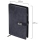 Ежедневник недатированный А5 152х220 мм BRAUBERG 'Sirius', под кожу, застежка 160 л., черный, 116213