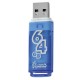 Флеш-диск 64 GB, SMARTBUY Glossy, USB 2.0, синий, SB64GBGS-B