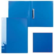 Папка на 2 кольцах БЮРОКРАТ, 27 мм, внутренний карман, синяя, до 150 листов, 0,7 мм, 0827/2Rblu