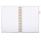 Бизнес-тетрадь на гребне А5 148х216 мм, BRAUBERG 'Calipso' под кожу, резинка, клетка, 80 л., розовая, 116251