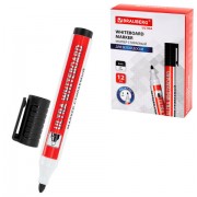 Маркер стираемый для белой доски ЧЕРНЫЙ, BRAUBERG 'ULTRA WHITEBOARD MARKER', 3 мм, с клипом, 152634