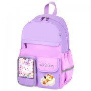 Рюкзак BRAUBERG PASTEL с термонашивками в комплекте, 'Not today', сиреневый, 40х29х14 см, 273127