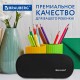 Пенал-косметичка BRAUBERG овальный, полиэстер, 'Черный', 22х9х5 см, 229271