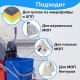 Тележка уборочная BRABIX, 2 съемных ведра 25 л, механический отжим, металлический каркас, 601499