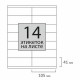 Этикетка самоклеящаяся 105х41 мм, 14 этикеток, 65 г/м2, 100 л., STAFF 'EVERYDAY' (сырье Финляндия), 111839
