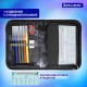 Пенал BRAUBERG с наполнением, 1 отделение, 1 откидная планка, 24 предмета, 21х14 см, 'Огненный мяч', 270723